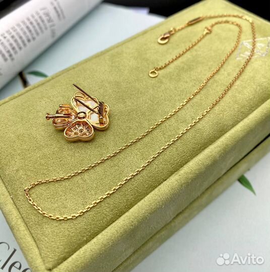 Брошь - колье трансформер Van Cleef premium