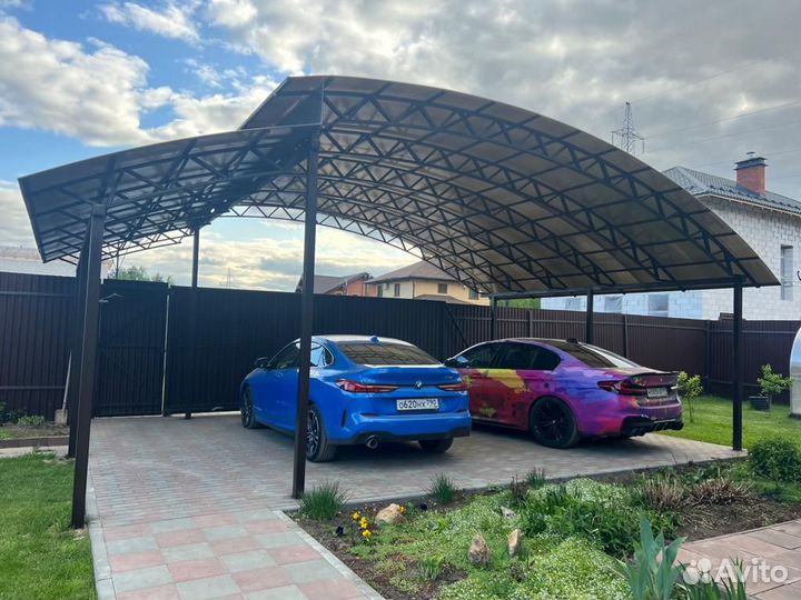 Навес из металла сборка до 48 часов