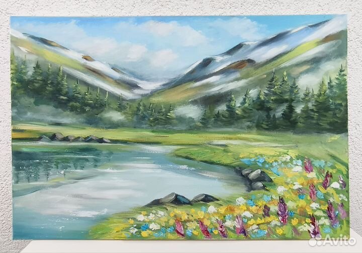 Картина маслом пейзаж 40х60 см