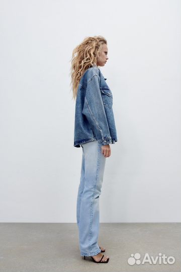 Джинсовая рубашка куртка джинсовка Zara новая