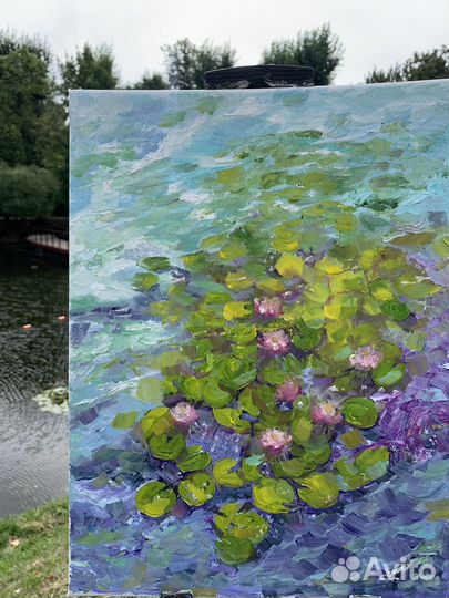 Картина маслом Кувшинки Моне Лилии