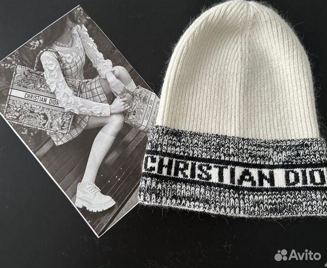 Шапка и шарф Диор ангорка