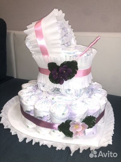 Торт из памперсов подгузников