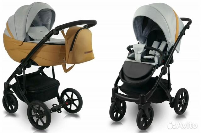 Коляска 2 в 1 Bexa Ideal mustard/grey