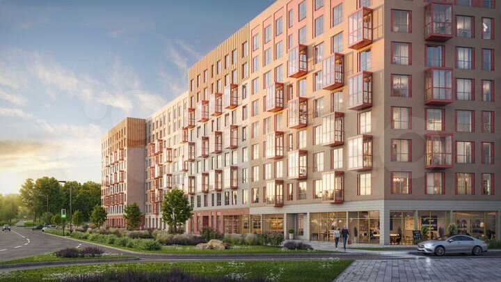 2-к. квартира, 41,1 м², 6/9 эт.