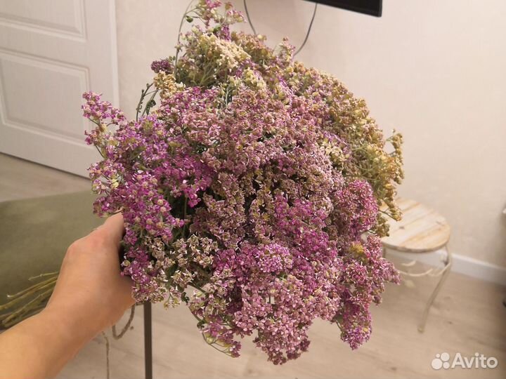 Букет из сухоцетов тысячелистник