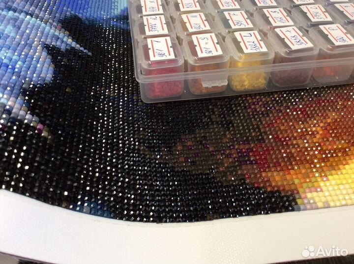 Алмазная мозайка.Србранная