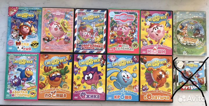 Видеодиски с кино- и мультфильмами