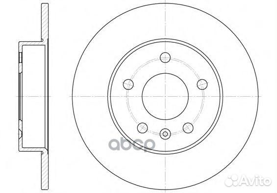6578.00 диск тормозной задний Opel Astra 1.6-2