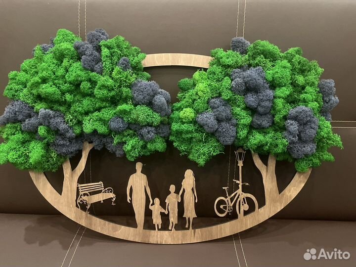 Картина из стабилизированного мха