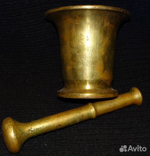 Ступа с пестом, латунь, большая