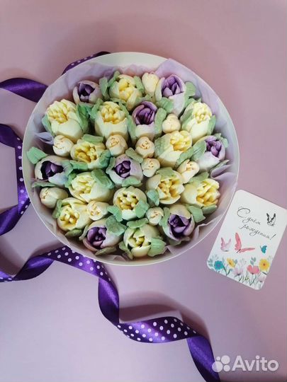 Цветы из зефира