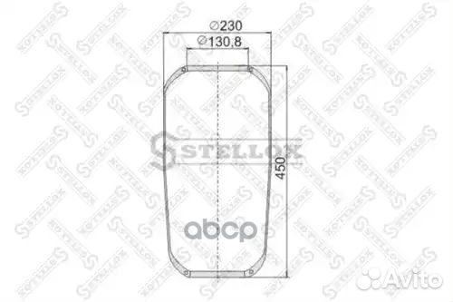 Пневмоподушка кон444-230-130.8 130.8 man Stellox