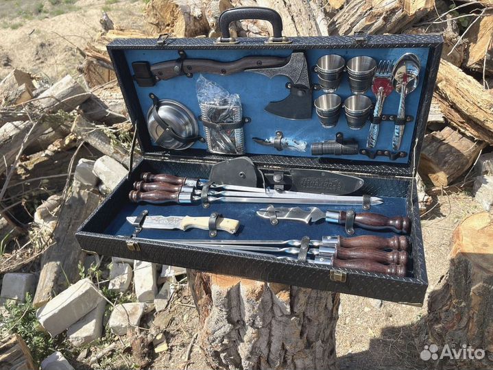 Набор шашлычный в подарочном кейсе