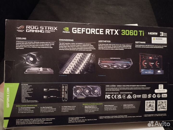 Видеокарта asus ROG Strix GeForce RTX 3060 Ti V2