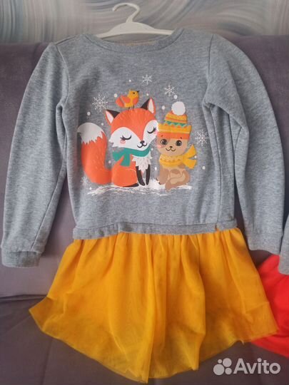 Платье для девочки (2шт: 122 и 128)