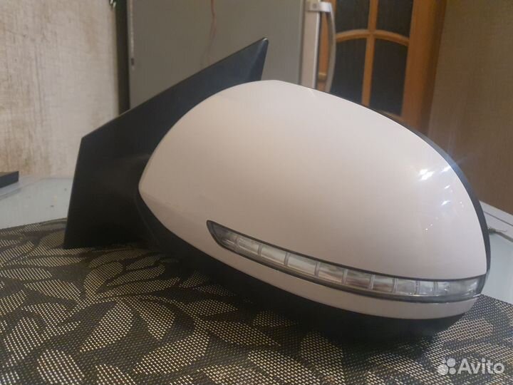 Зеркало левое kia rio 3 рио 3 с повторителем белое