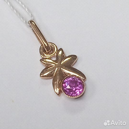 Золотые подвески с фианитами