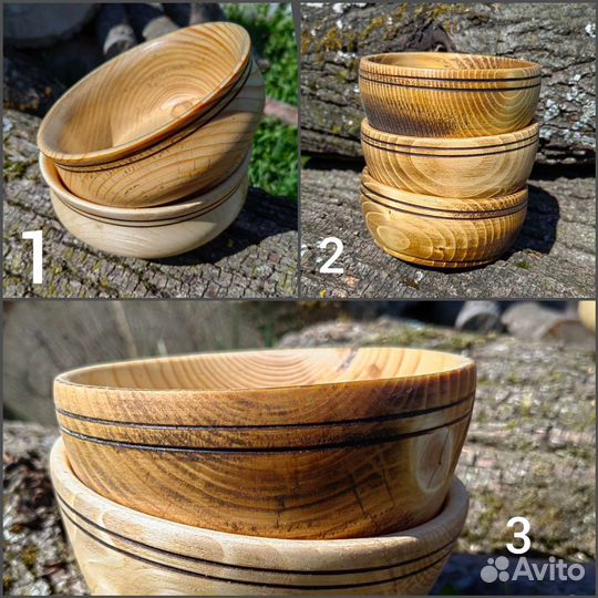 Тарелки, миски деревянные