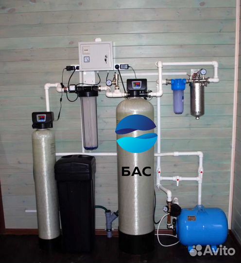 Фильтрация воды со скважины, умягчение