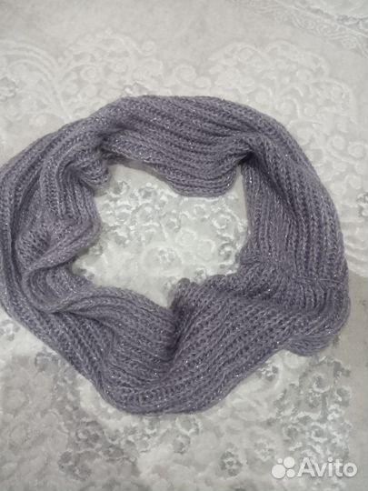 Комплект шапка и снуд женский