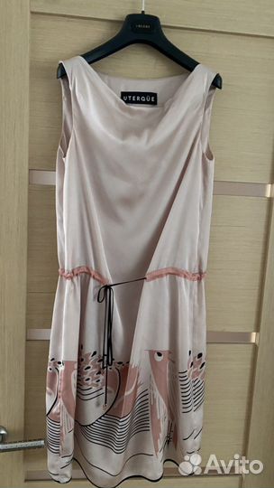 Шелковое платье принт