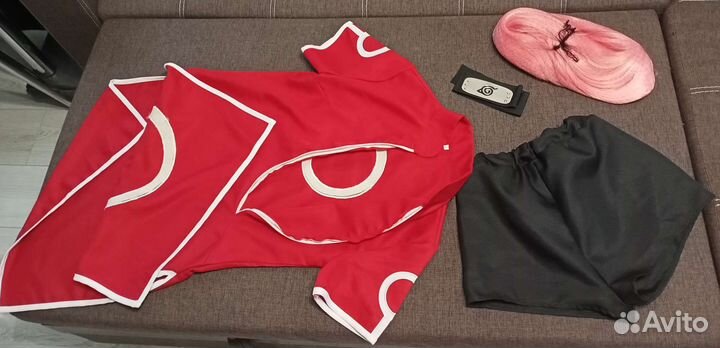 Костюм Косплей Сакуры из Наруто + Парик