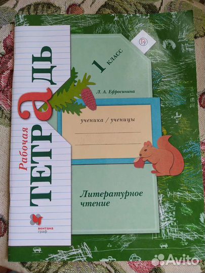 Рабочая тетрадь Литературное чтение 1кл Ефросинина