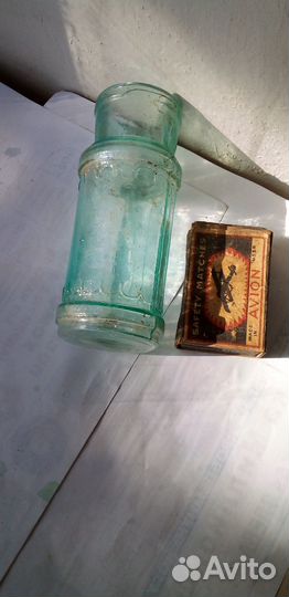 Баночка стеклянная старинная (царизм)