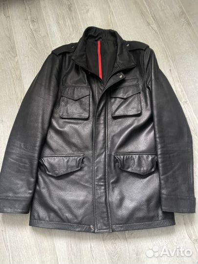 Кожаная куртка мужская размер 48 (М)
