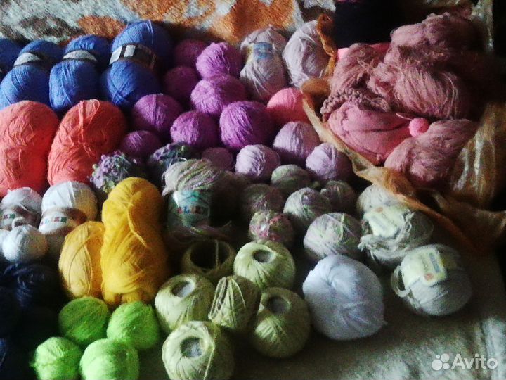 Пряжа для вязания пакетом новая и б/у