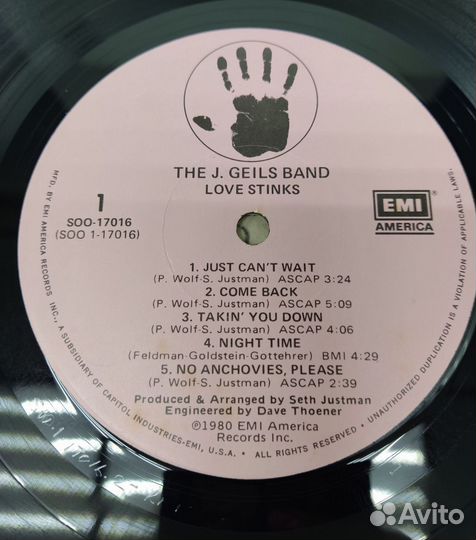 J. Geils Band - Love Stinks LP USA 1980 NM