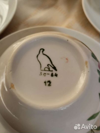 Чайная пара Дулево с деколью