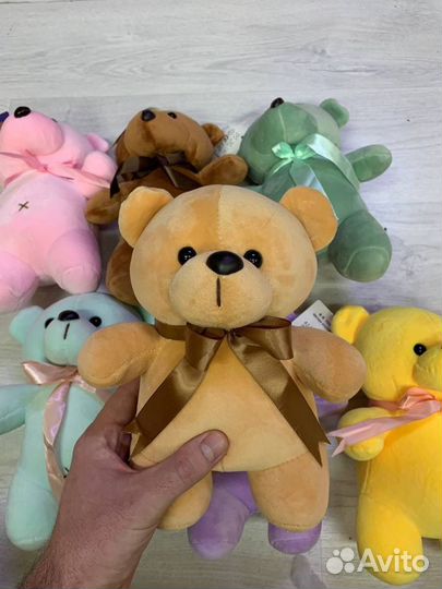 Мягкая игрушка медвежонок велюр тренд