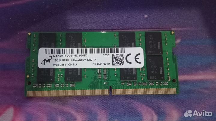 16Gb Micron mta8atf2g64hz-2g6e2 DDR4 2666 sodimm