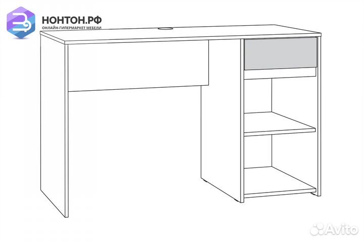 Стол Торонто 12.149 белый шагрень / стальной серый