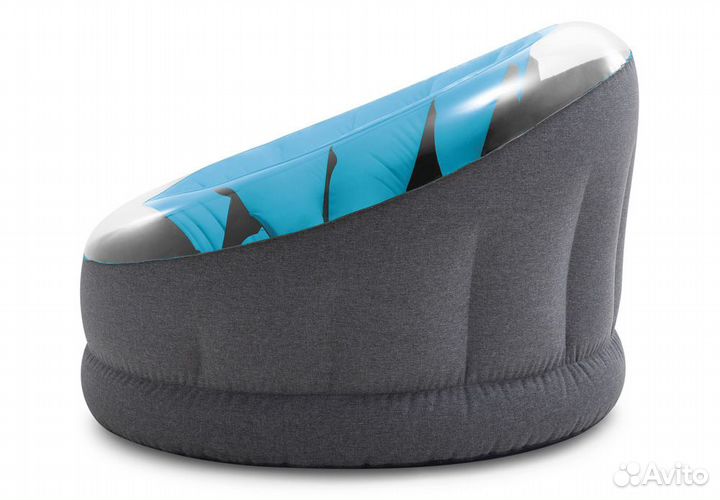 Надувное кресло голубое Intex 66582