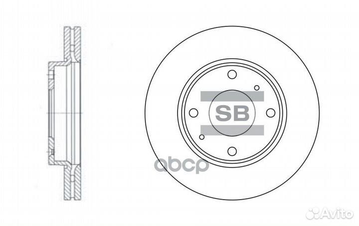 SD1016 диск тормозной передний Hyunday Elantra