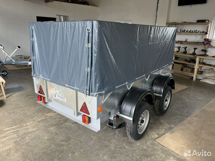 Прицеп 2х осный усиленный 2.5х1.3 тент 1000мм