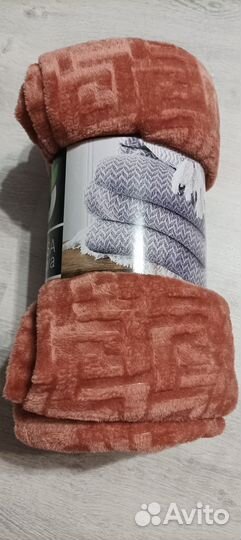 Плед однотонный Евро размер 200х220