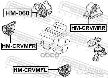 Опора двигателя передняя L honda Civic/CRV I 95