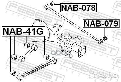 Сайлентблок тяги nissan terrano 86-06 зад.подв