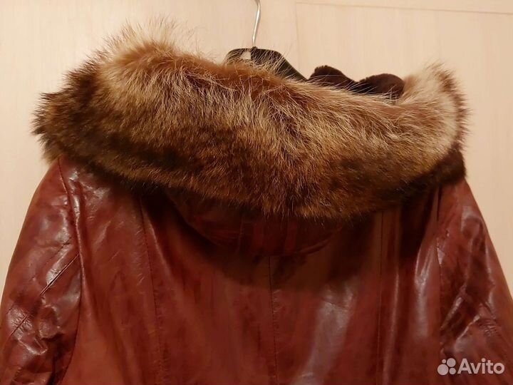 Женская кожаная дубленка