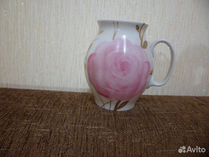 Молочник сливочник Дулево, роспись цветы