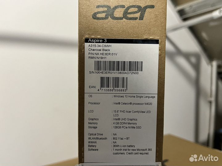 Acer aspire 3 a315-34-c9wh