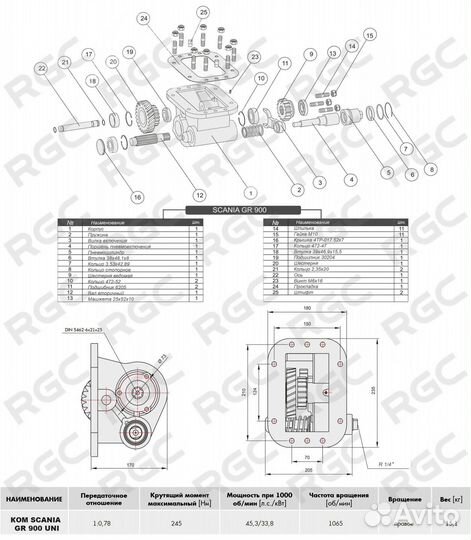 Ком scania GR 900 UNI