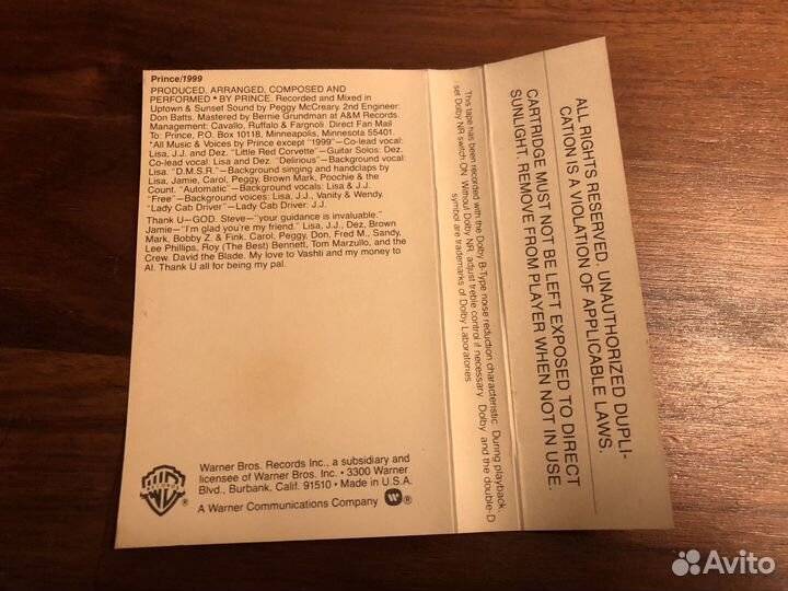 Аудиокассета Prince 1999 USA