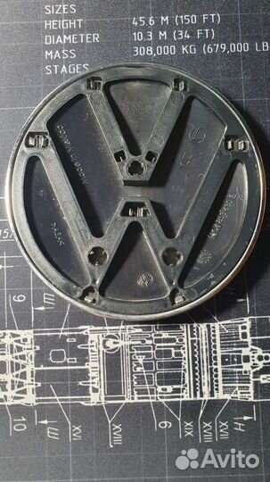 Эмблема Volkswagen Jetta 5C6853630E