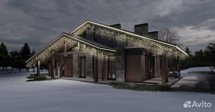 Украсить дом гирляндами новогоднее украшение таун