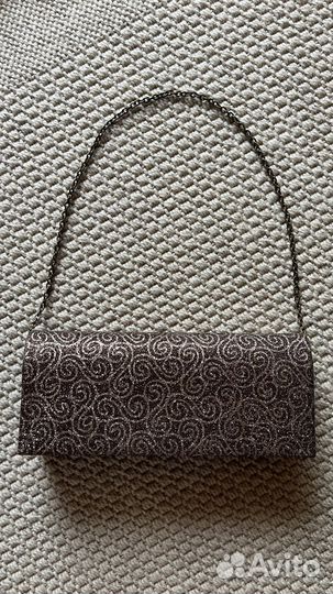 Клатч redmond шоколадный с блестками